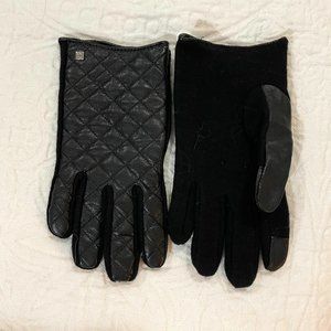 Ralph Lauren - Black quilted leather gloves